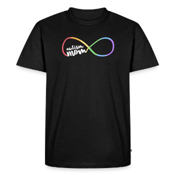 Family Autism Awareness Mom Rainbow Infinity - Men's Premium Organic T-Shirt - black - Front - Nico (187cm)