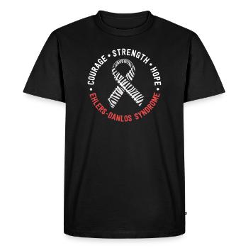 Courage Strength Hope Ehlers-Danlos Syndrome EDS - Men's Premium Organic T-Shirt - black - Front - Nico (187cm)