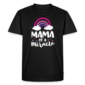Chemise Mama Of A Miracle NICU pour les parents - T-shirt Premium bio Homme - noir - Devant - Nico (187cm)