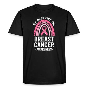 Nous portons une correspondance rose de sensibilisation au cancer du sein - T-shirt Premium bio Homme - noir - Devant - Nico (187cm)