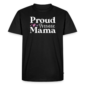 Proud Preemie Mama NICU Shirt For Parents - Men's Premium Organic T-Shirt - black - Front - Nico (187cm)