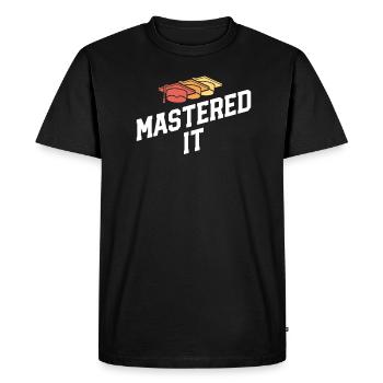 Mastered It Cérémonie de remise des diplômes de maîtrise - T-shirt Premium bio Homme - noir - Devant - Nico (187cm)