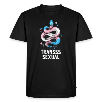 Transsexual Pride Stuff Trans Flag Couleurs Serpent - T-shirt Premium bio Homme - noir - Devant - Nico (187cm)