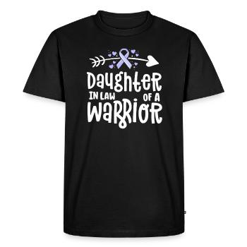 Belle-fille d’un guerrier - T-shirt Premium bio Homme - noir - Devant - Nico (187cm)