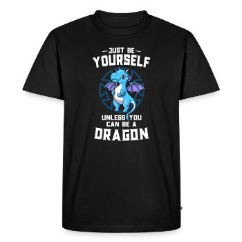 Soyez toujours vous-même à moins que vous ne puissiez être un dragon - T-shirt Premium bio Homme - noir - Devant - Nico (187cm)