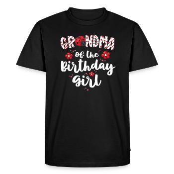 Grand-mère de la fille d’anniversaire correspondant à la famille - T-shirt Premium bio Homme - noir - Devant - Nico (187cm)