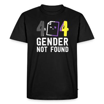 Erreur 404 Genre introuvable Fierté Agender Sexe - T-shirt Premium bio Homme - noir - Devant - Nico (187cm)