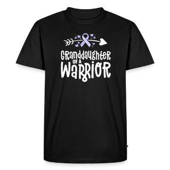 Petite-fille d’un guerrier - T-shirt Premium bio Homme - noir - Devant - Nico (187cm)
