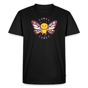 Intersex Monarch Butterfly Subtle Discreet Pride - Men's Premium Organic T-Shirt - black - Front - Nico (187cm)