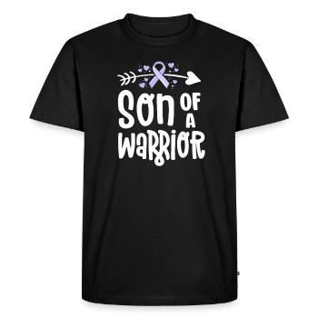 Fils d’un guerrier - T-shirt Premium bio Homme - noir - Devant - Nico (187cm)