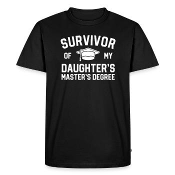 Survivant de mes filles Maîtrise - T-shirt Premium bio Homme - noir - Devant - Nico (187cm)