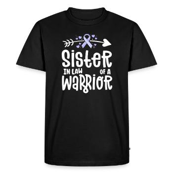 Belle-sœur d’un guerrier - T-shirt Premium bio Homme - noir - Devant - Nico (187cm)