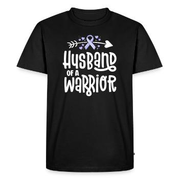 Mari d’un guerrier - T-shirt Premium bio Homme - noir - Devant - Nico (187cm)