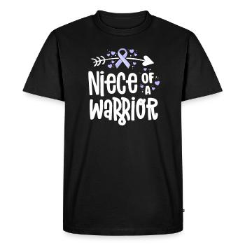Nièce d’un guerrier - T-shirt Premium bio Homme - noir - Devant - Nico (187cm)
