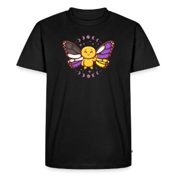 Genre Non-Binaire Monarque Papillon Fierté Subtile - T-shirt Premium bio Homme - noir - Devant - Nico (187cm)