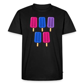 Bisex bisexuel Popsicles 4 juillet Bisex Bi Subtle - T-shirt Premium bio Homme - noir - Devant - Nico (187cm)