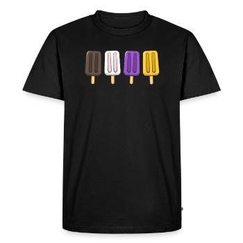 Genre Popsicles non binaires 4 juillet Subtil - T-shirt Premium bio Homme - noir - Devant - Nico (187cm)
