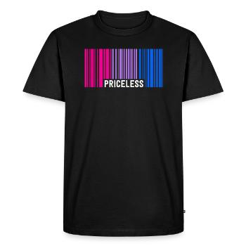 Unbezahlbarer bisexueller Stolz Barcode Subtile Bi Flagge - Männer Premium Bio T-Shirt - Schwarz - Vorne - Nico (187cm)
