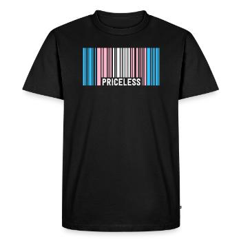 Inestimable Trans Pride Code-barres Transgenre subtil - T-shirt Premium bio Homme - noir - Devant - Nico (187cm)