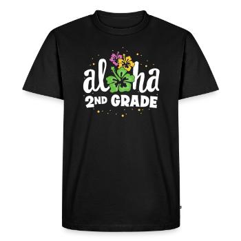 Aloha 2nd Grade Second Teacher Premier jour Retour à - T-shirt Premium bio Homme - noir - Devant - Nico (187cm)
