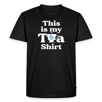 Funny Tea Party This Is My Tea Shirt Pun Tea Time - Men's Premium Organic T-Shirt - black - Front - Nico (187cm)