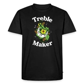 Treble Maker Funny Musician Gift Treble Clef - Men's Premium Organic T-Shirt - black - Front - Nico (187cm)