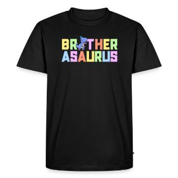 Brother Asaurus Dinosaur Birthday Party TRex - Men's Premium Organic T-Shirt - black - Front - Nico (187cm)