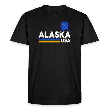 Alaska USA Shirt Alaskan Retro Vintage Home State - Men's Premium Organic T-Shirt - black - Front - Nico (187cm)