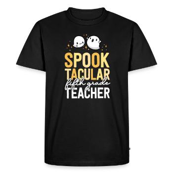 5th Grade Teacher Halloween Matching School Fifth - Men's Premium Organic T-Shirt - black - Front - Nico (187cm)