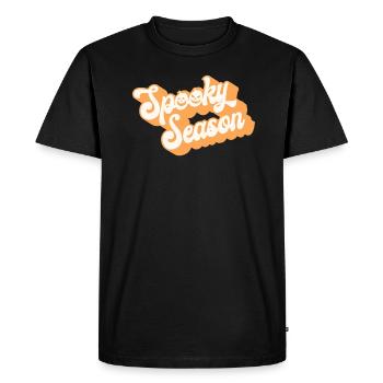 Spooky Season Retro Halloween Vibes Vintage - Men's Premium Organic T-Shirt - black - Front - Nico (187cm)