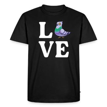 Pigeon Lover Bird Watcher Owner Ornithologist - Men's Premium Organic T-Shirt - black - Front - Nico (187cm)