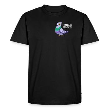 Pigeon Daddy Funny Bird Dad Pigeon Lover Owner - Men's Premium Organic T-Shirt - black - Front - Nico (187cm)