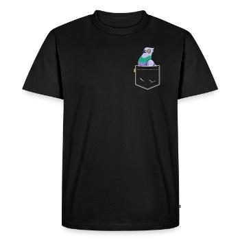Pigeon Pocket Kids Boys Girls Bird Owner Lover - Men's Premium Organic T-Shirt - black - Front - Nico (187cm)
