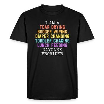 Daycare Provider Definition Cute Nanny Childcare - Men's Premium Organic T-Shirt - black - Front - Nico (187cm)