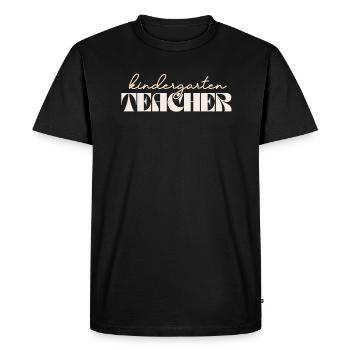 Retro Kindergarten Teacher Vintage Kinder Crew - T-shirt Premium bio Homme - noir - Devant - Nico (187cm)