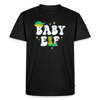 Bébé Elfe Matching Famille Noël Petit Frère - T-shirt Premium bio Homme - noir - Devant - Nico (187cm)