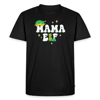 Maman Elfe Matching Famille Noël Groupe Noël Maman - T-shirt Premium bio Homme - noir - Devant - Nico (187cm)