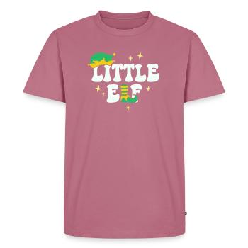 Little Elf Matching Family Christmas Baby Brother - Men's Premium Organic T-Shirt - mauve - Front - Nico (187cm)