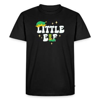 Petit Elfe Matching Famille Noël Bébé Frère - T-shirt Premium bio Homme - noir - Devant - Nico (187cm)