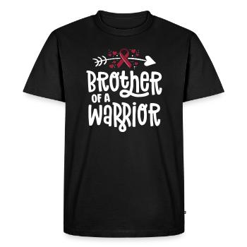 Brother Of A Warrior Vascular Malformation - Men's Premium Organic T-Shirt - black - Front - Nico (187cm)