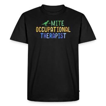 Dinomite Ergothérapeute Dinosaure OT - T-shirt Premium bio Homme - noir - Devant - Nico (187cm)
