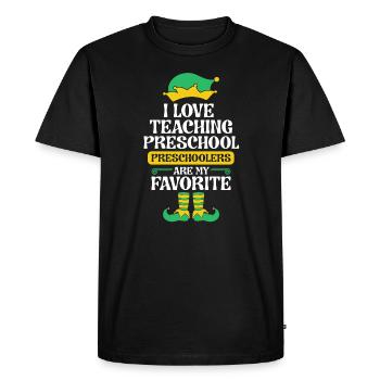 Enseignante préscolaire Elfe Noël Pre-K School I - T-shirt Premium bio Homme - noir - Devant - Nico (187cm)