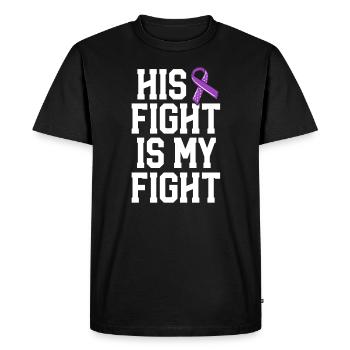 His Fight Is My Fight Mastocytosis Awareness MCAS - Men's Premium Organic T-Shirt - black - Front - Nico (187cm)