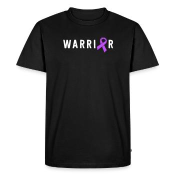 Alzheimers Warrior Dementia Support Ruban violet - T-shirt Premium bio Homme - noir - Devant - Nico (187cm)
