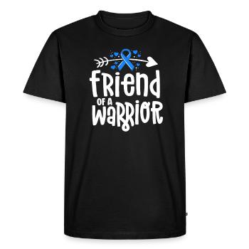Friend Of A Warrior Support Team Blue Ribbon - Men's Premium Organic T-Shirt - black - Front - Nico (187cm)