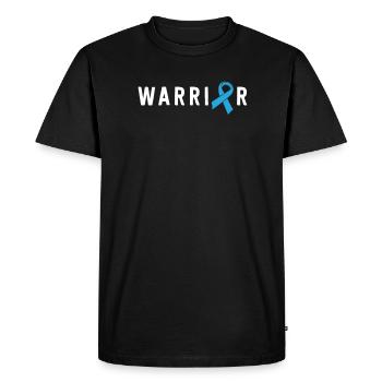 Prostate Cancer Warrior Light Blue Ribbon Dad - Men's Premium Organic T-Shirt - black - Front - Nico (187cm)