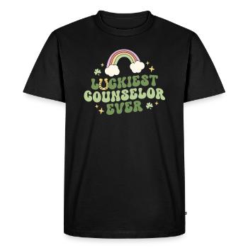 Conseiller le plus chanceux de tous les temps Conseiller Retro St Patricks - T-shirt Premium bio Homme - noir - Devant - Nico (187cm)