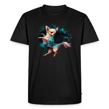 Chihuahua | Ballerine | Ballet | Danse | Danse | - T-shirt Premium bio Homme - noir - Devant - Nico (187cm)