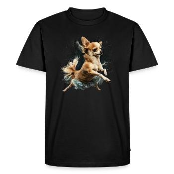 Chihuahua | Ballerine | Ballet | Danse | Danse | - T-shirt Premium bio Homme - noir - Devant - Nico (187cm)