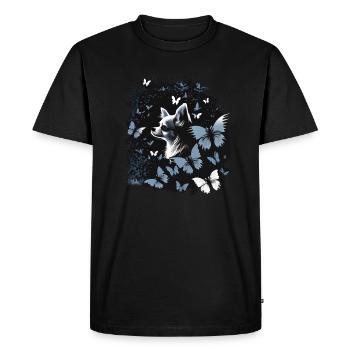 Chihuahua | Chien mignon | Papillon | - T-shirt Premium bio Homme - noir - Devant - Nico (187cm)